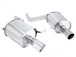 Megan Racing Axle Back Exhaust System with Single 3.5inch Stainless Steel Rolled Tip BMW 5 Series F10 11-15